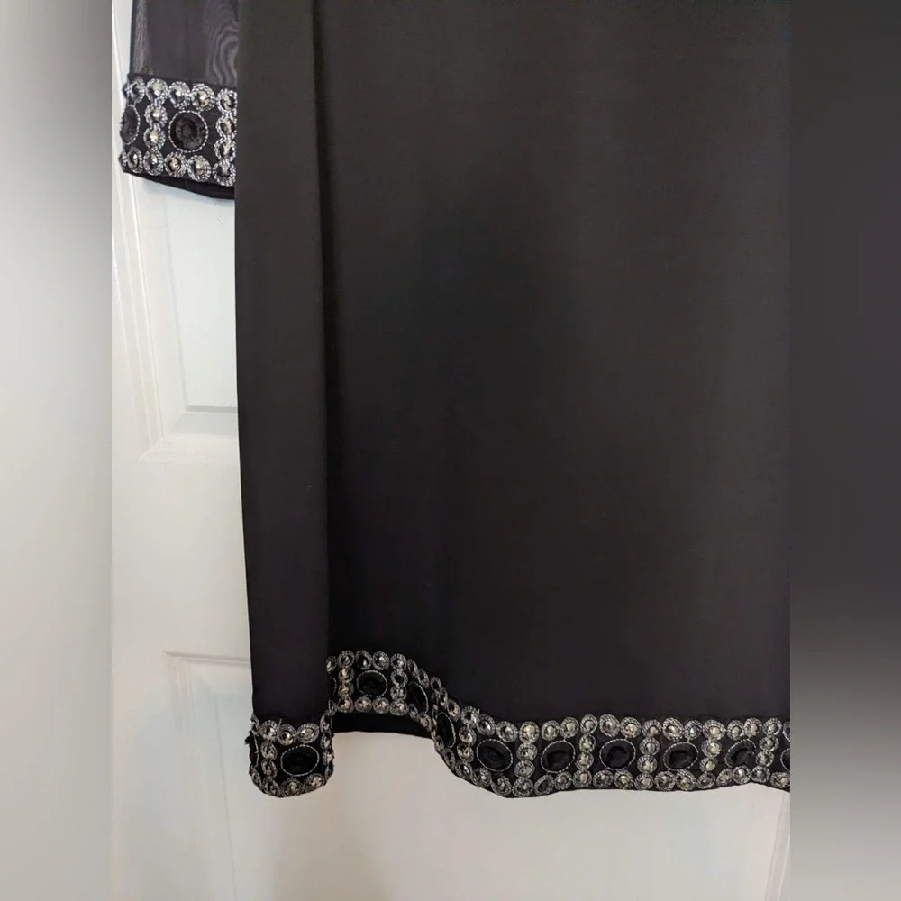 Tiana B | Black Womens Midi Dress | size 16 | EUC - Picture 2 of 2